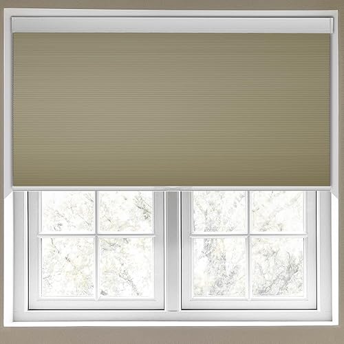 Persianas celulares opacas con diseño de panal para ventanas, persianas sin cordones con diseño de panal para oscurecer la habitación, persianas con