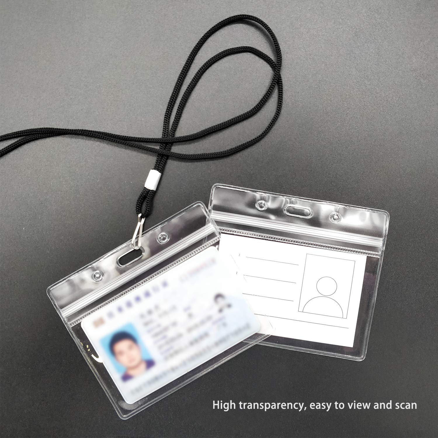 Portatarjetas Identificación Portatarjetas De Identificación Doble Cara - Rígido, Para Insignias Y Tarjetas De Negocio Soporte Rígido Para Credenciales