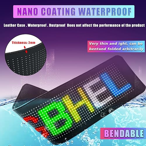 Miniatura 6 de Letrero LED enorme y brillante publicidad programable de desplazamiento, flexible USB 5V LED programable para negocios y tiendas, letreros