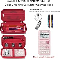 Vista 16 de Elonbo Funda de transporte para calculadora gráfica de color Casio fx-CG50 PRIZM/fx-9750GIII/991ES Plus/ 991CW/ 115ES Plus/300ES/300MS estándar Negro