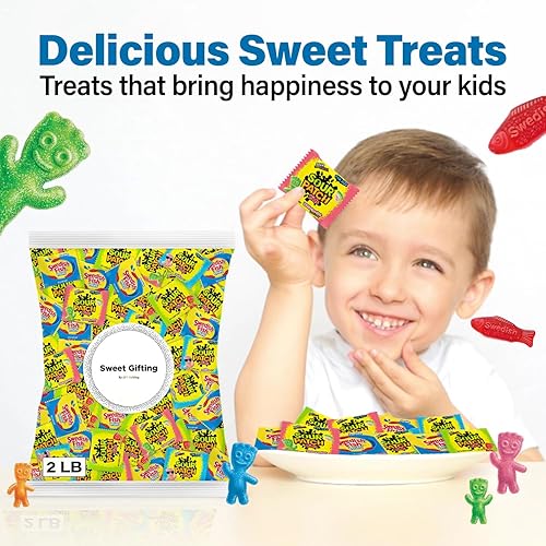 Miniatura 6 de Sweet Gifting Sour Patch Kids & Swedish Fish Mix, 2 libras a granel, paquete variado de caramelos de gomitas, tamaño divertido, gomitas suaves y