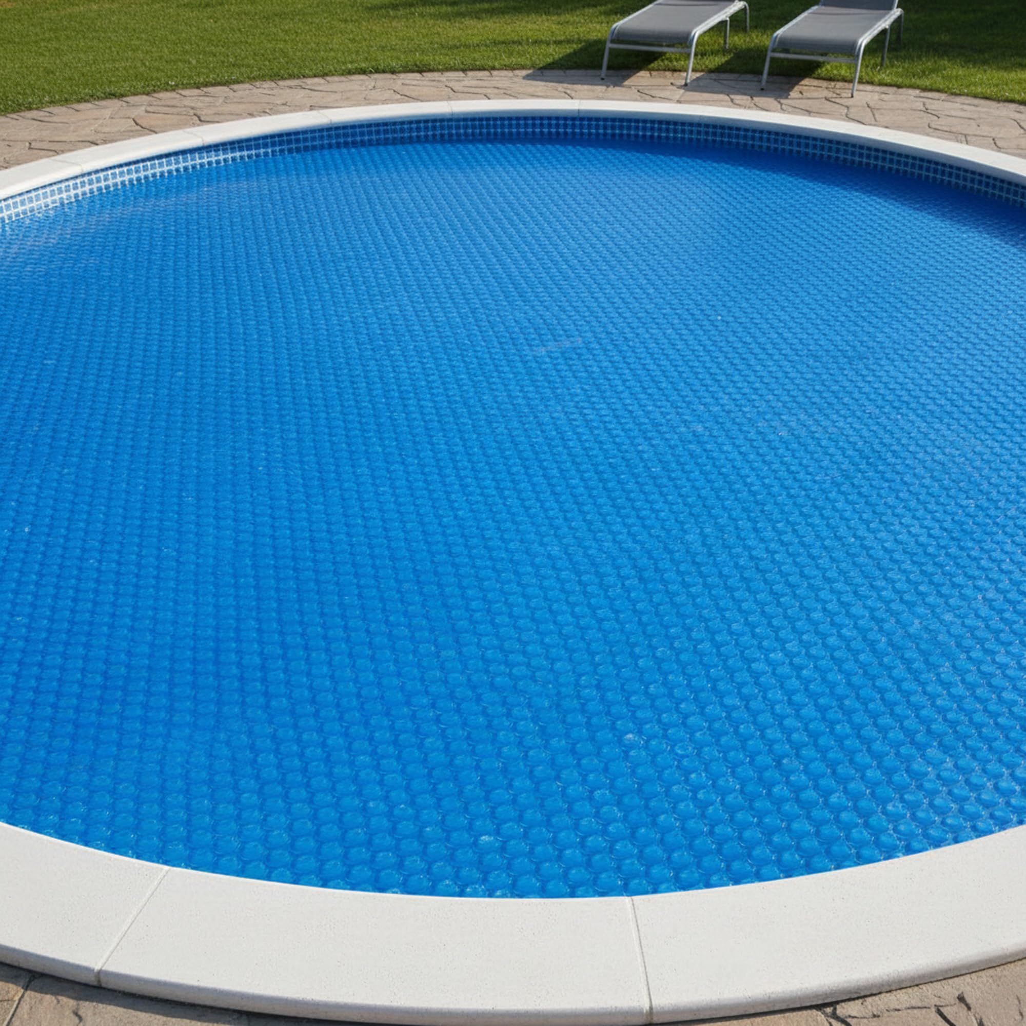 Zelsius Solarfolie, rund | Ø 5 m | blau | 400µ | Noppenfolie, schwimmend | Poolabdeckung, Solar Folie für Pool, Solarplane, Thermoplane, Wärmefolie, Poolsolarplane