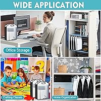 Vista 4 de Supkiir 6 Pcs Scrapbook Paper Storage Organizer 12'' x 12'' Sheets Expanding Paper Folio with Portable Handle and Button Closure Clear Vinyl Paper