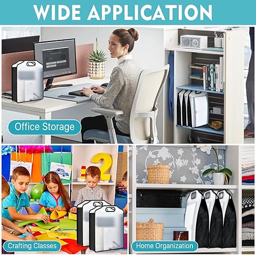 Miniatura 4 de Supkiir 6 organizadores de almacenamiento de papel para álbumes de recortes, hojas de 12 x 12 pulgadas, folio de papel expandible con asa portátil y