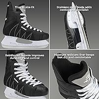 Vista 2 de 5th Element Stealth Patines de Hockey sobre Hielo - Perfectos para Patinaje Recreativo y Hockey sobre Hielo - Ajuste Verdadero al Tamaño y Forro