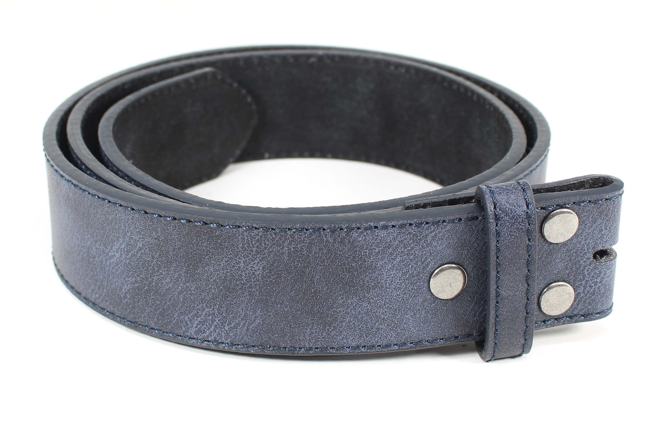 BC Belts Leather Belt Strap with Vintage Distressed Texture 1 5 Wide with Snaps and without Buckle