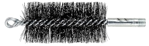PFERD 89656 2-12 "Cepillo de tubo en espiral doble, acero al carbono 0.012, 4-12" longitud de la parte del cepillo, 2-14" OD
