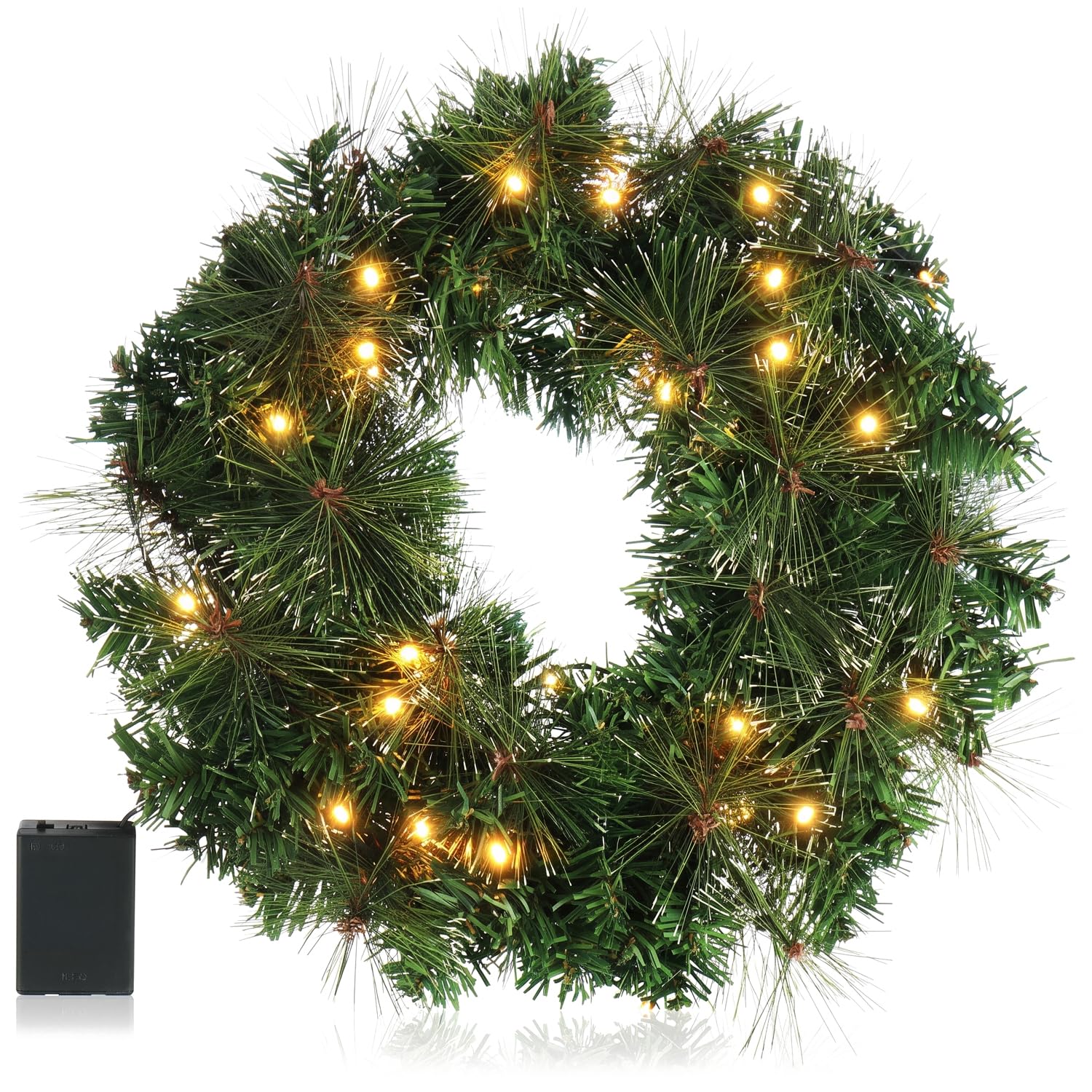 COM-FOUR® Ghirlanda per porte a LED Natale, Ghirlanda dell'Avvento