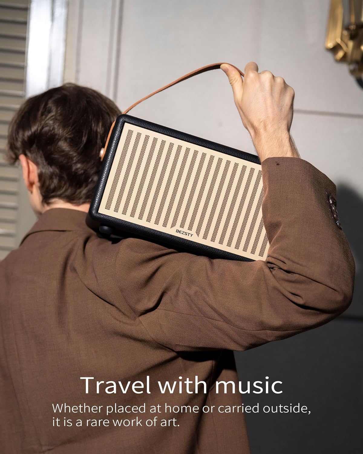 M25 Portable Bluetooth Speaker 5.2, 50H Long Playtime, Powerful Bass, 3.5H Fast Charge, Indoor/Outdoor/Travel Speaker with USB/AUX, Black