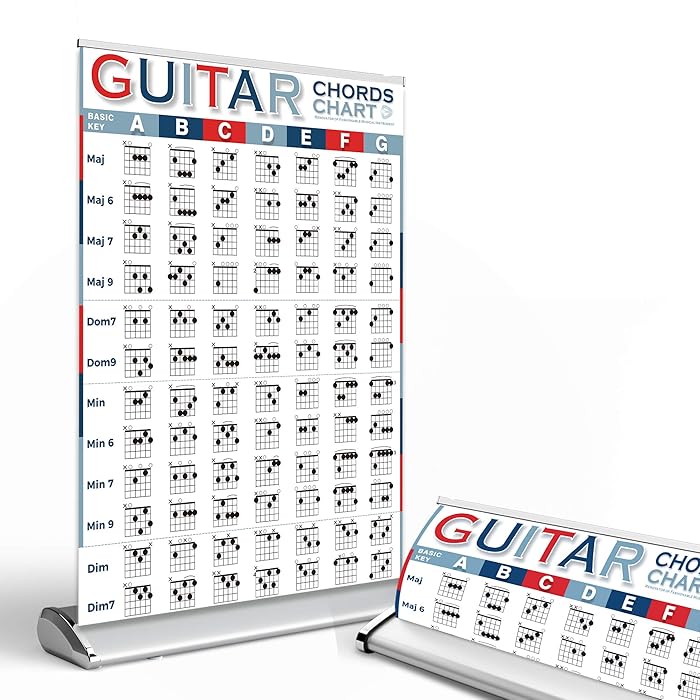 Buy Guitar Chord Chart of Essential Chords Reference with Portable