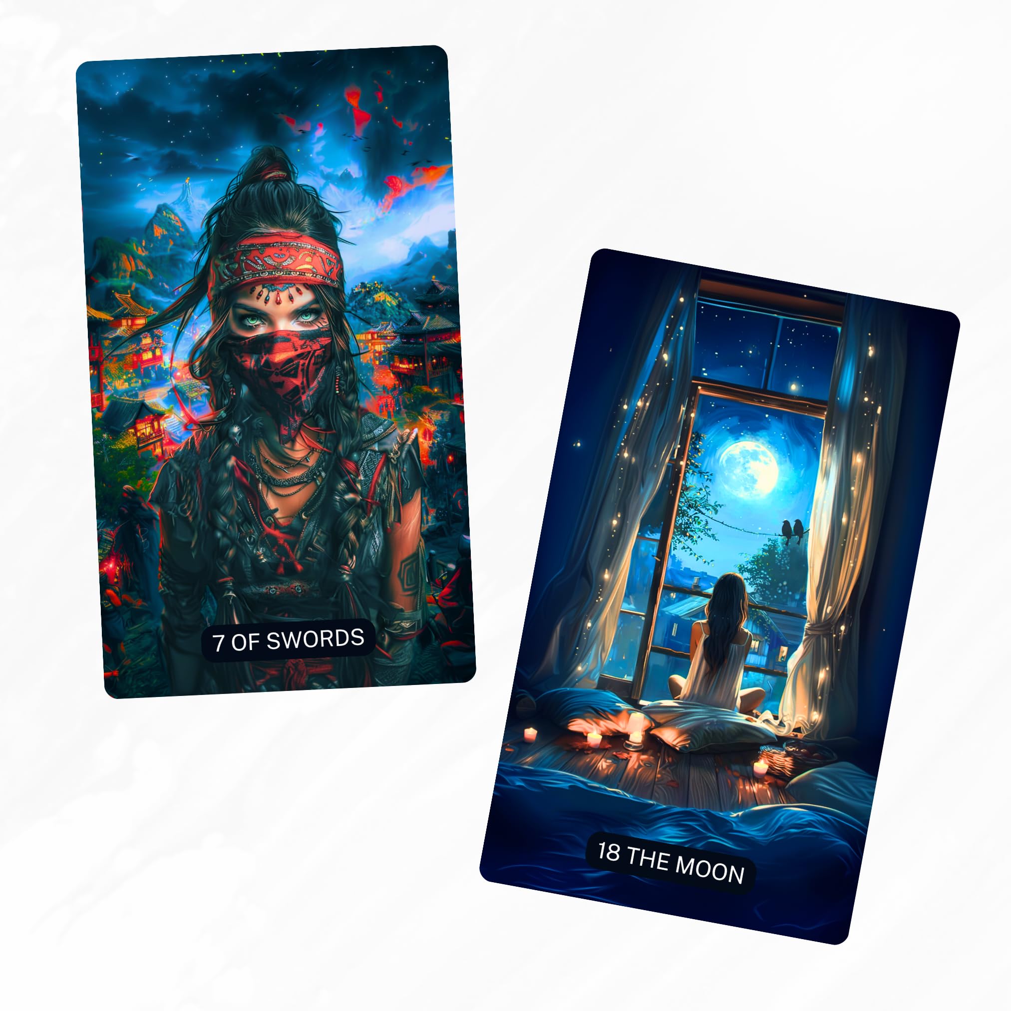 Talia Tarot Heartlight 78 kart ze złotym wykończeniem dwujęzyczna niemiecki angielski
