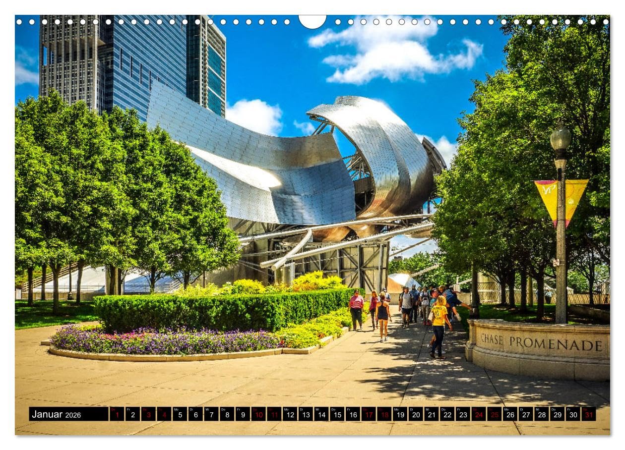 Chicago Impressionen (Wandkalender 2026 DIN A3 quer), CALVENDO Monatskalender: Beeindruckende, faszinierende Impressionen von Chicago