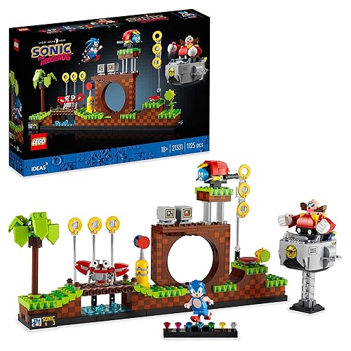 Immagine del prodotto LEGO 21331 Ideas Sonic the Hedgehog - Green Hill Zone, Set da Collezione per Adulti, Cultura Pop Anni '90, Include il Personaggio del Dr. Eggman con Eggmobile, Idea Regalo per Uomo o Donna
