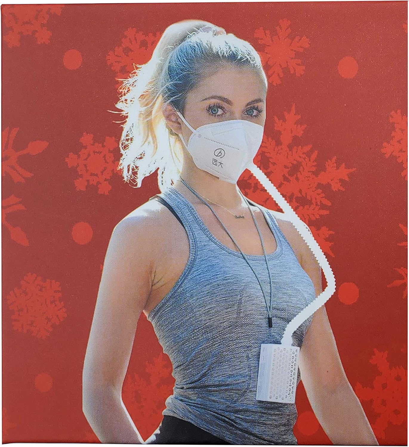 BROAD Holiday Edition AirPro Mask Rechargeable Electrical Air Purifying Respirator with HEPA Filter and an Arm Band Kit
