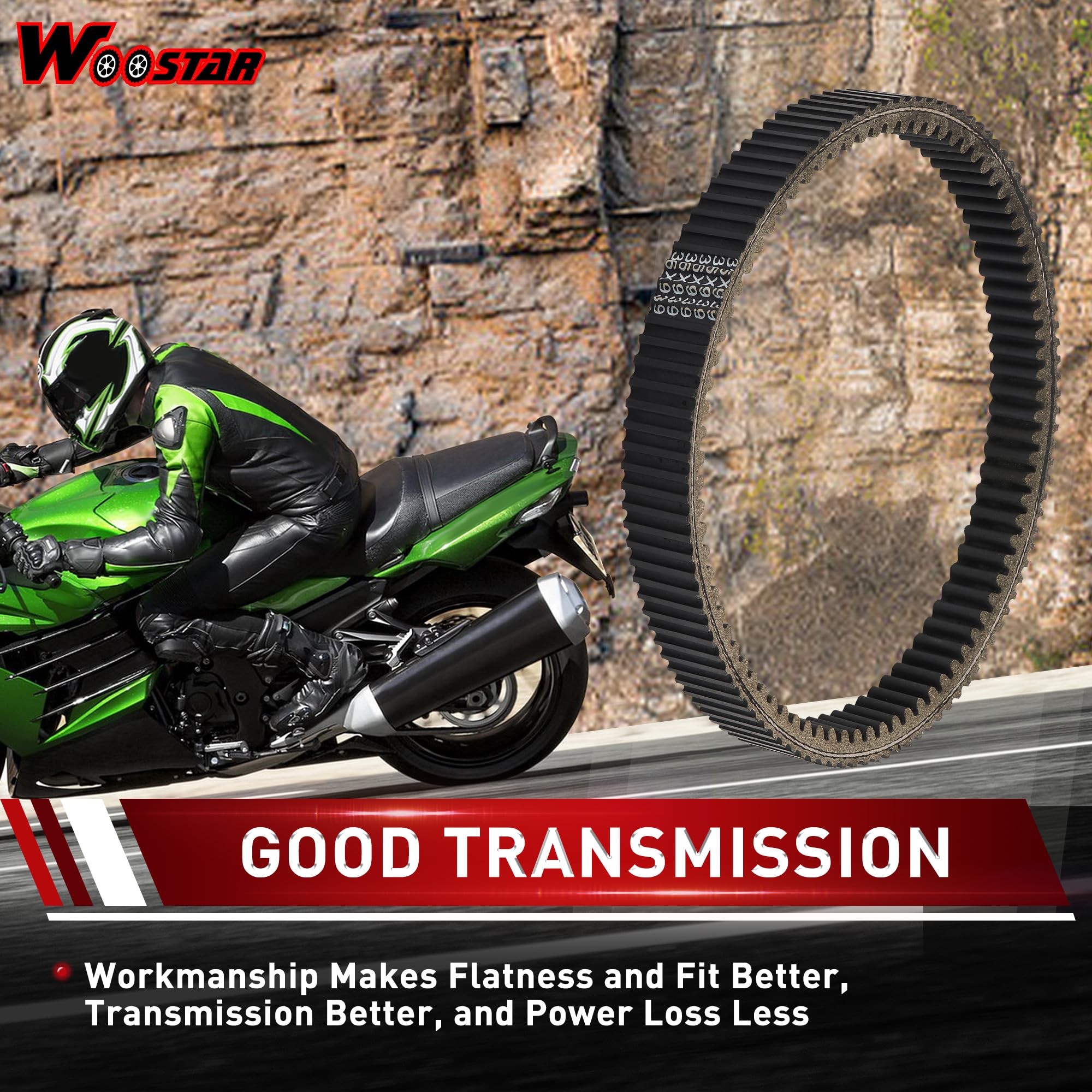 WOOSTAR Cinghia di Trasmissione Sostituzione per CFMOTO CF188 CF500 500CC X5 Z5 U5 CF 500 OEM 0180-055000 36X939