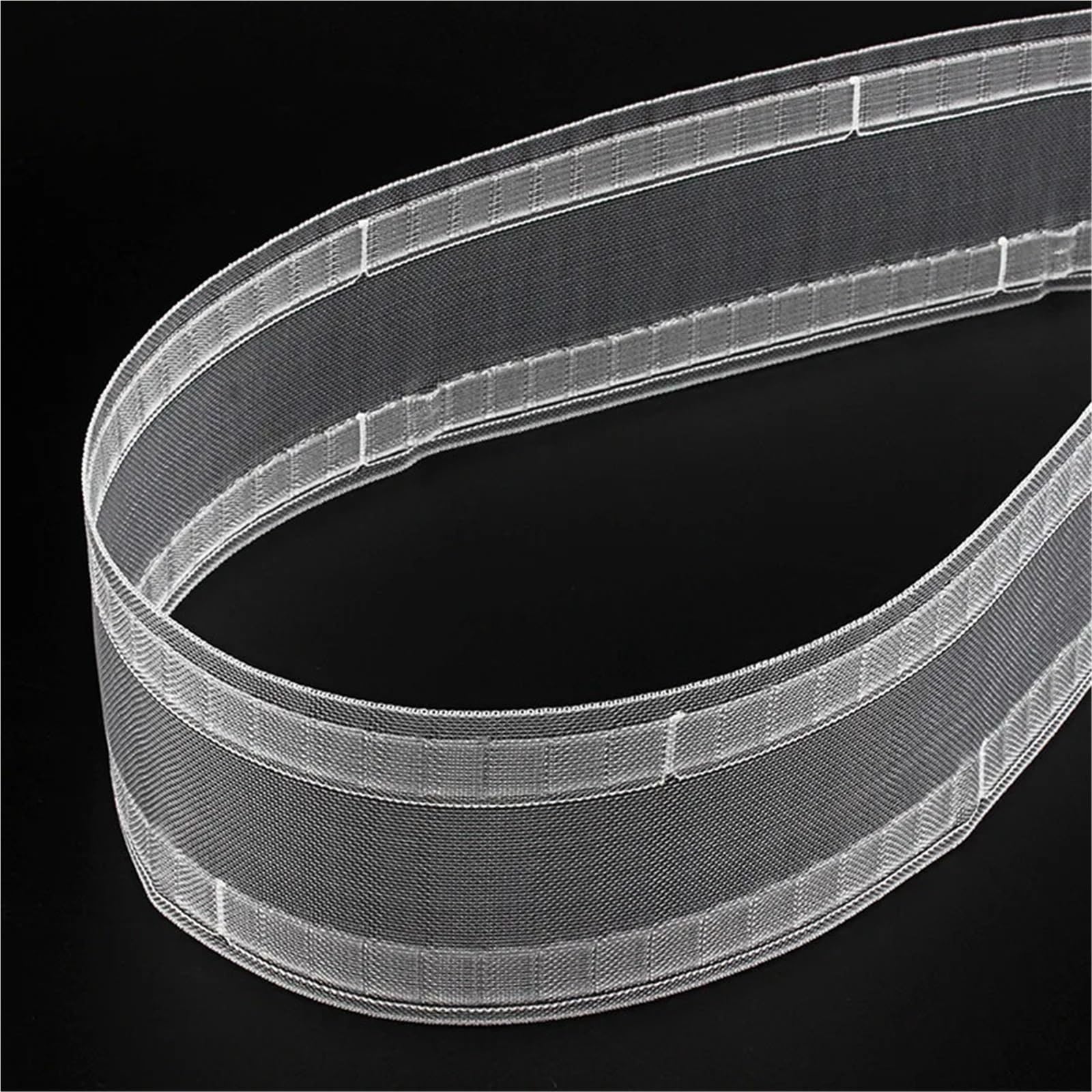 Rufflette pour Rideaux Rideau Transparent de Largeur 75mm, Bande plissée à Pincer, Accessoires Rideau Couture for la Maison, Ruban for ondulé Pliable en S(50M)