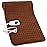 Deepsoon Heating Pad,Electric Heating Pads for Back,Neck,Abdomen,Moist Heating Pad for Shoulder,Knee,Arms,Legs,Dry/Moist Heat & Auto Shut Off,Christmas Gifts for Men and Women,Brown,33x17 Inch