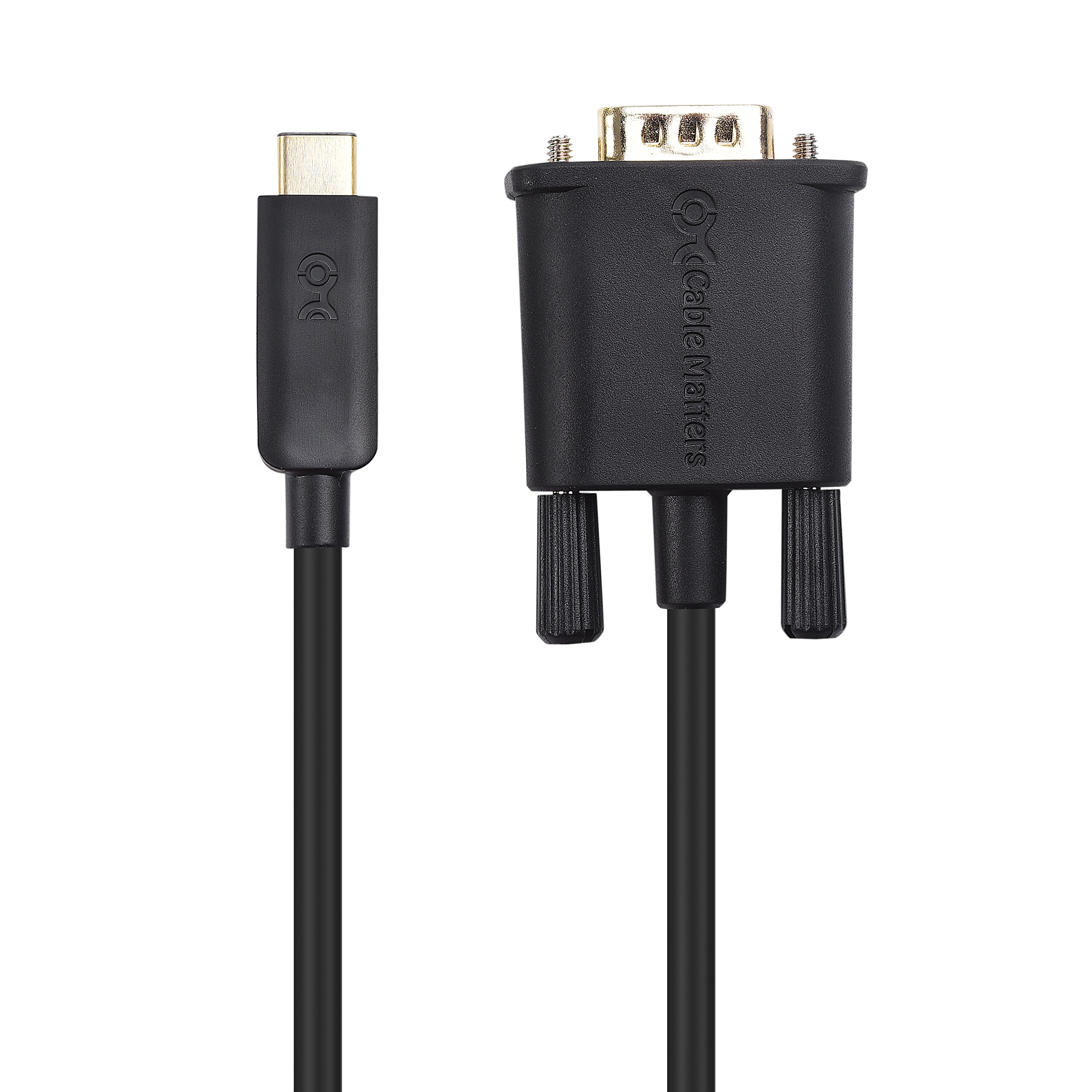 Cable Matters Cable USB C a VGA 1,8m (Cable USB C VGA, Cable Adaptador VGA a USB C) - Puerto Thunderbolt 3 Compatible para MacBook Pro, Dell XPS, HP Spectre x360, Surface Pro y más - 1,8 metros