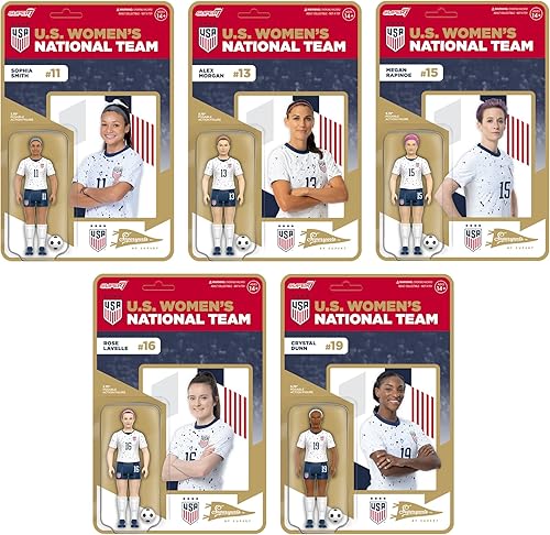 Miniatura 4 de Super7 USWNT Soccer Crystal Dunn - Figura de acción del equipo nacional de mujeres de Estados Unidos de 3.75 pulgadas con accesorio de pelota de