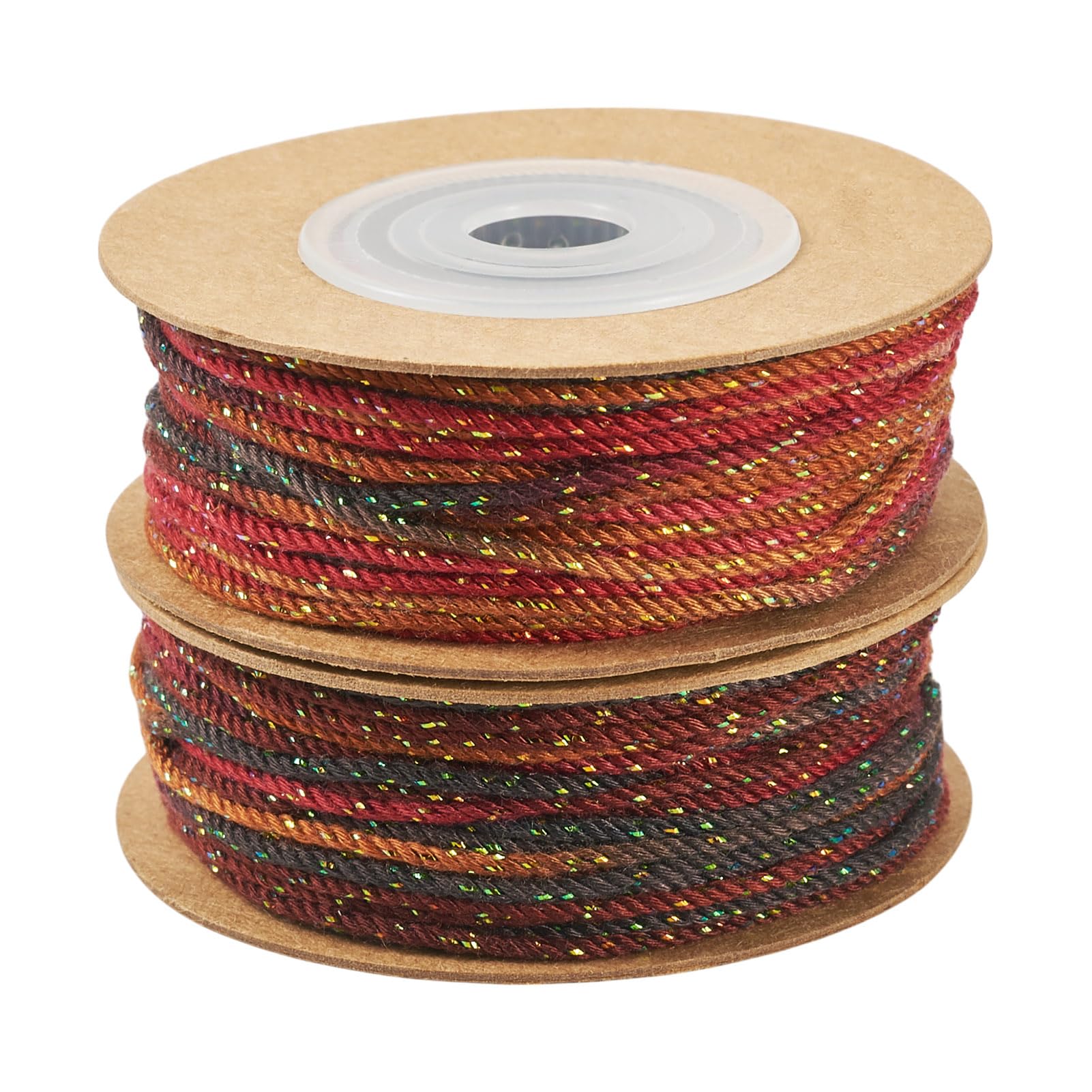 Cordón de algodón trenzado Beadthoven de 1.2mm para macramé, 2 rollos de 54 yardas 1