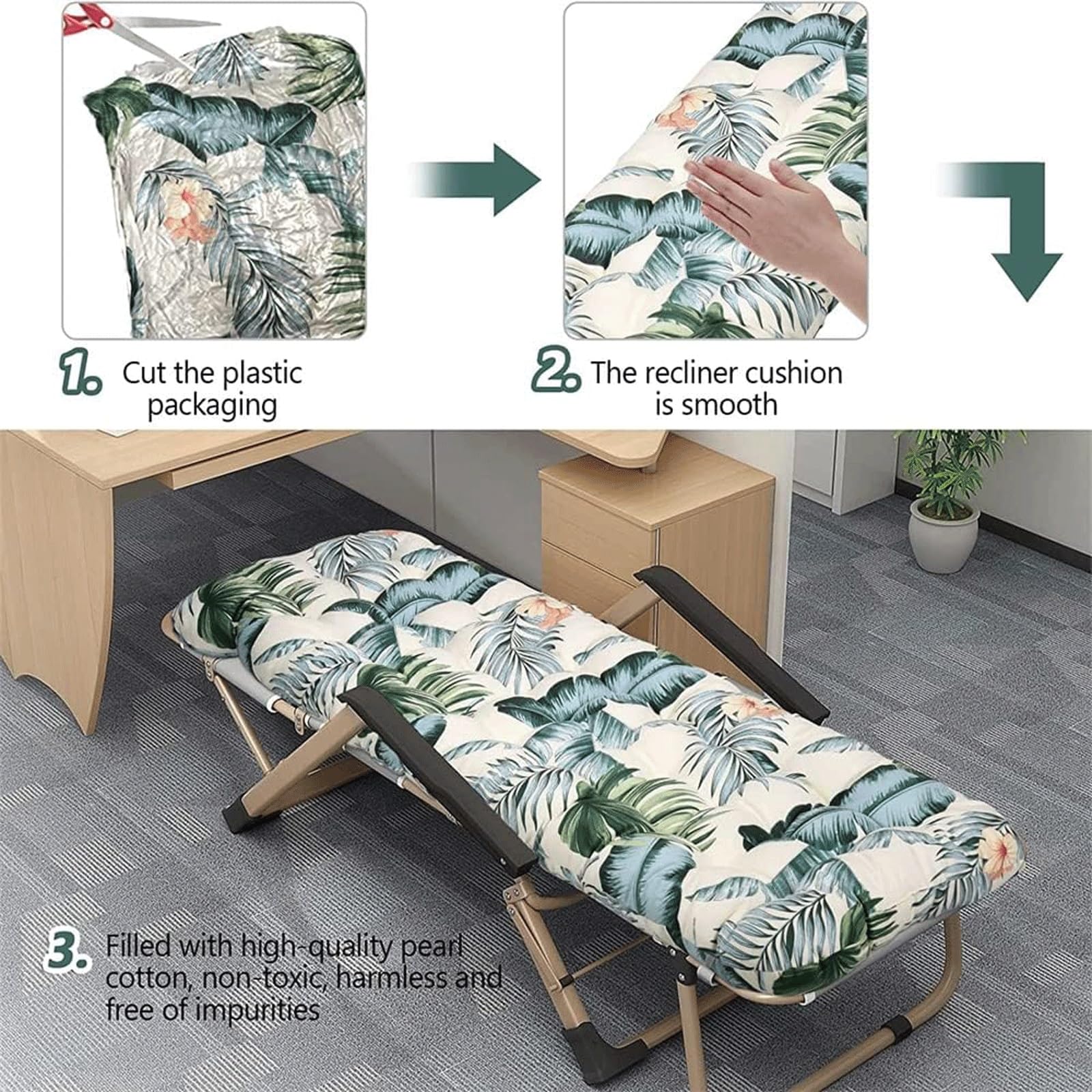 Cuscini Materasso per lettino prendisole Cuscino per lettino prendisole Cuscino per sdraio 170x53x1311 cm Materasso per lettino prendisole antiscivolo per poltrona relax Copertura per lettino