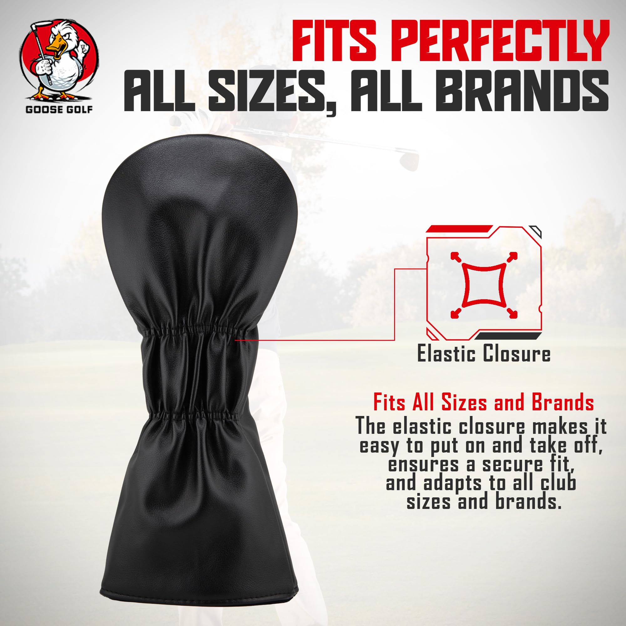 Fundas para Palos de Golf: Driver, Madera e Híbrido – Compatibles con Todas las Marcas – Cierre Elástico – Fundas Premium – Interior Suave con Rueda de Identificación – Protección Total para tus Palos