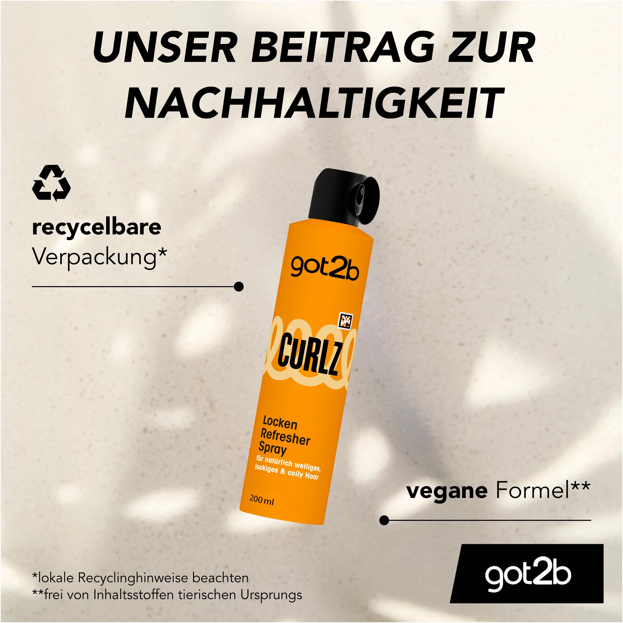Got2b Curlz Locken Refresher Spray (6x200 ml), Lockenspray für natürlich welliges, lockiges & coily Haar, Styling für geschmeidig-glänzende Locken, silikonfrei | Für natürlich welliges, lockiges & coily Haar, Geschmeidig-glänzende Locken, Silikonfrei