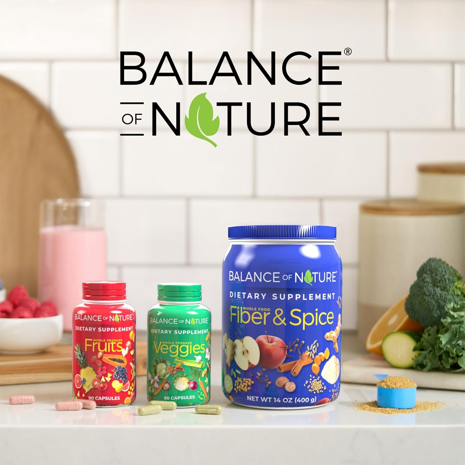 Suplementos Balance of Nature Fruits & Veggies - Ingredientes Inteiros de Frutas e Vegetais para Toda a Família - 90 Cápsulas de Frutas, 90 Cápsulas de Vegetais - 2 Conjuntos de Alta Qualidade - Imagem 7