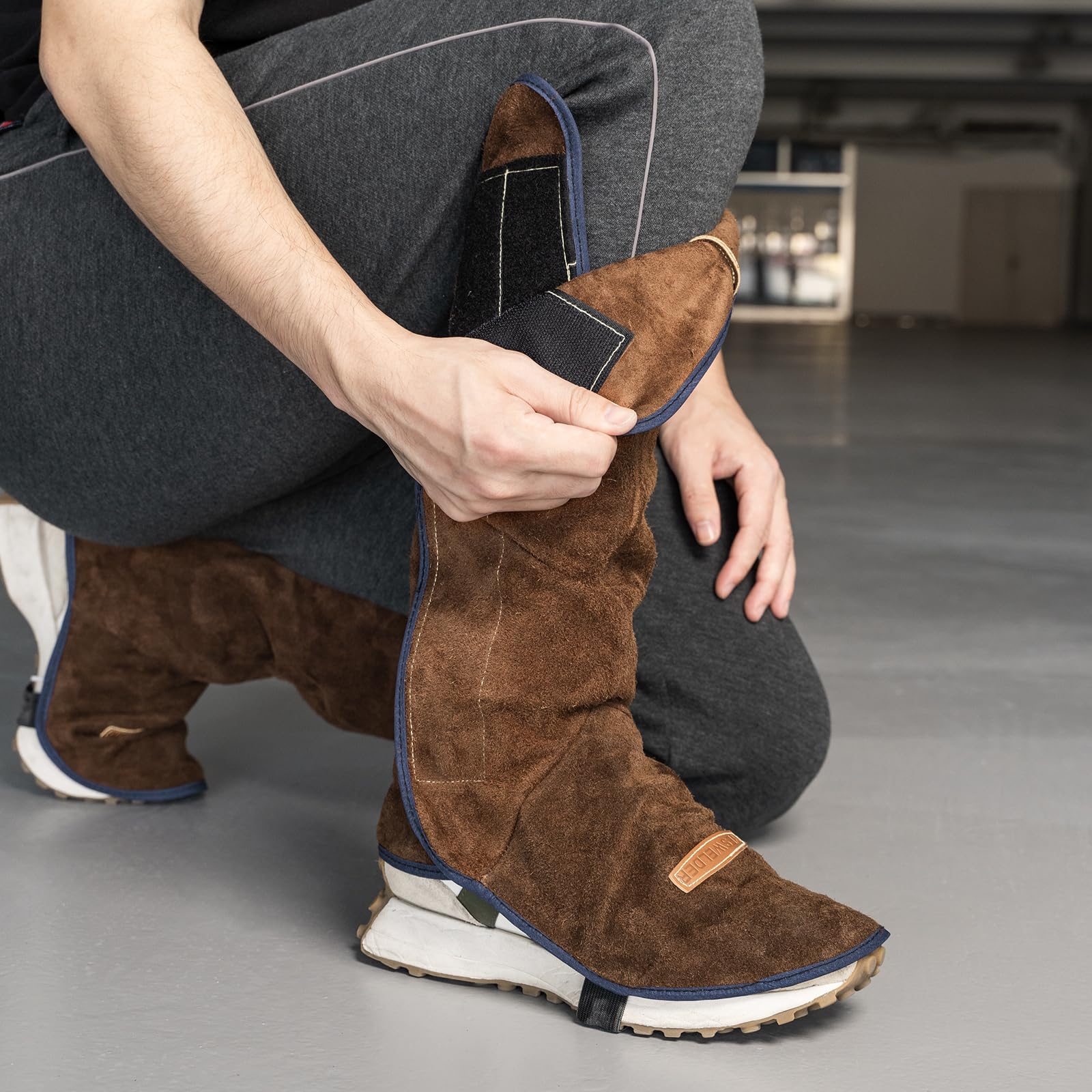 Allyprotect Flame Retardant Leather Welding Spats/shoe/feet Protector/boots Cover For Welding