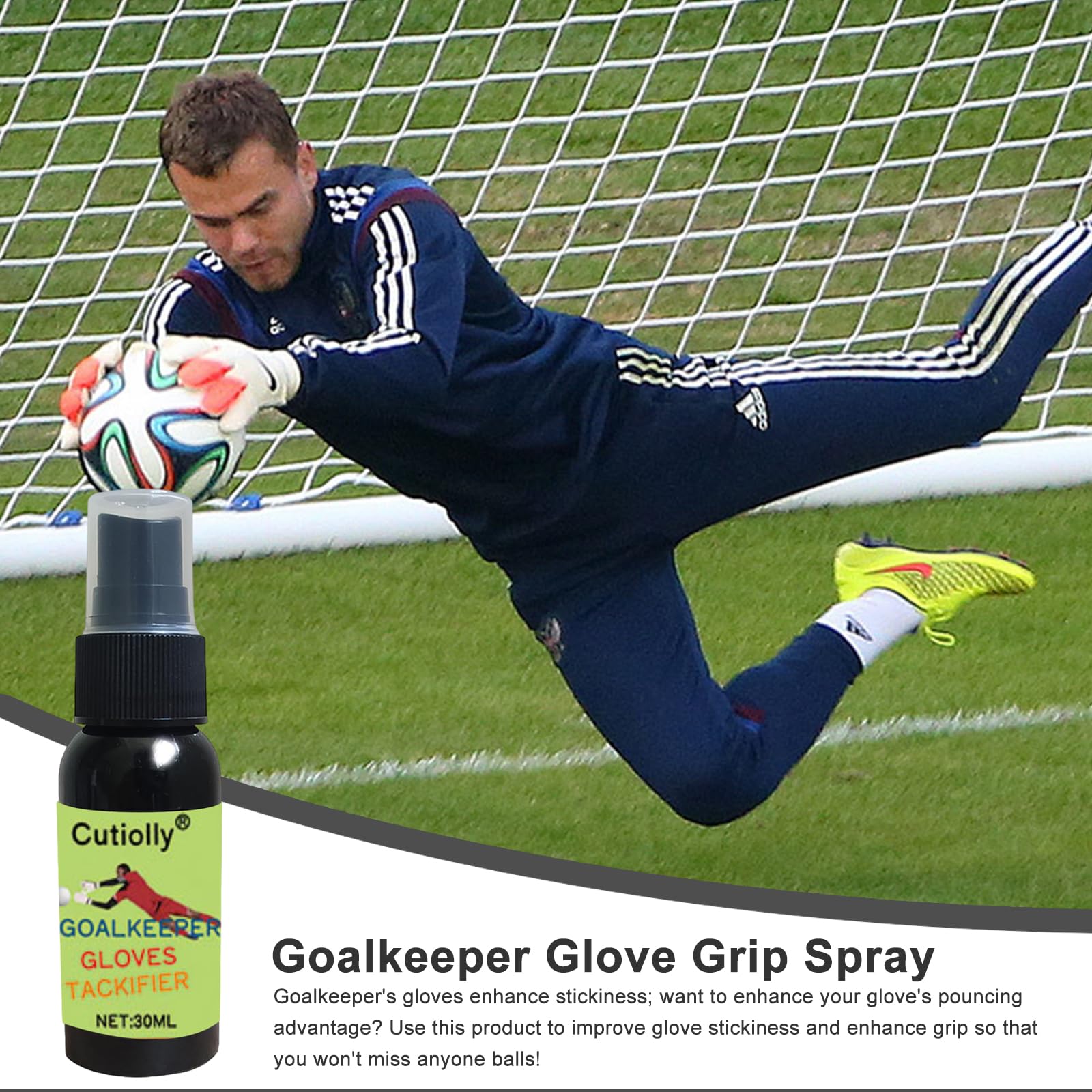 Spray de préhension pour gants de gardien de but, colle pour gants de gardien de but, colle à gants pour gants de gardien de but, adhérence supplémentaire pour gants de football, équipement
