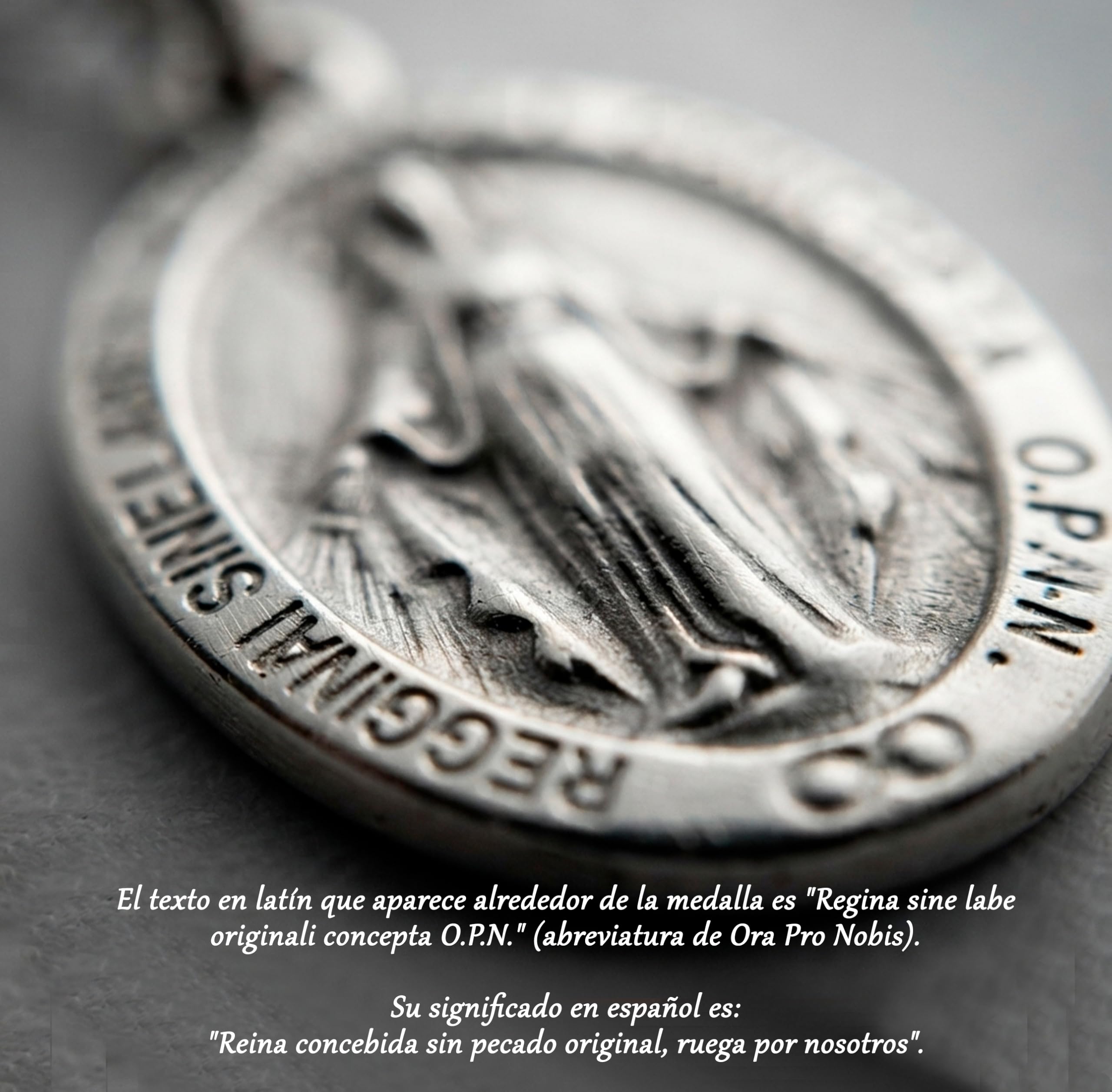 Only faith Collana con medaglia miracolosa, in argento Sterling 925, catena