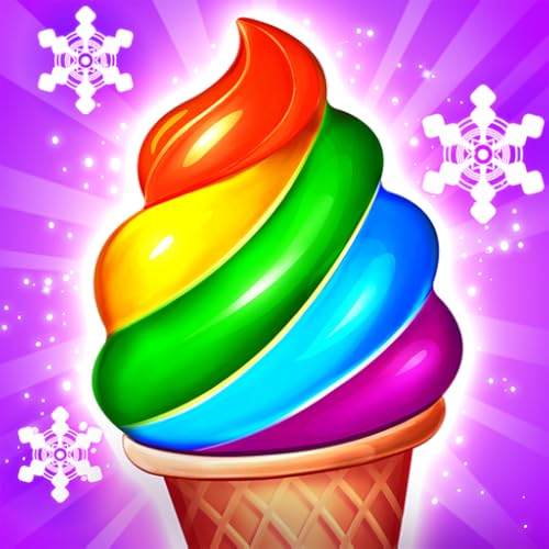 free games on kindle - Ice Cream Paradise - Delicious Match 3 Games on Kindle Fire, Fun Puzzle Games Free for Adults