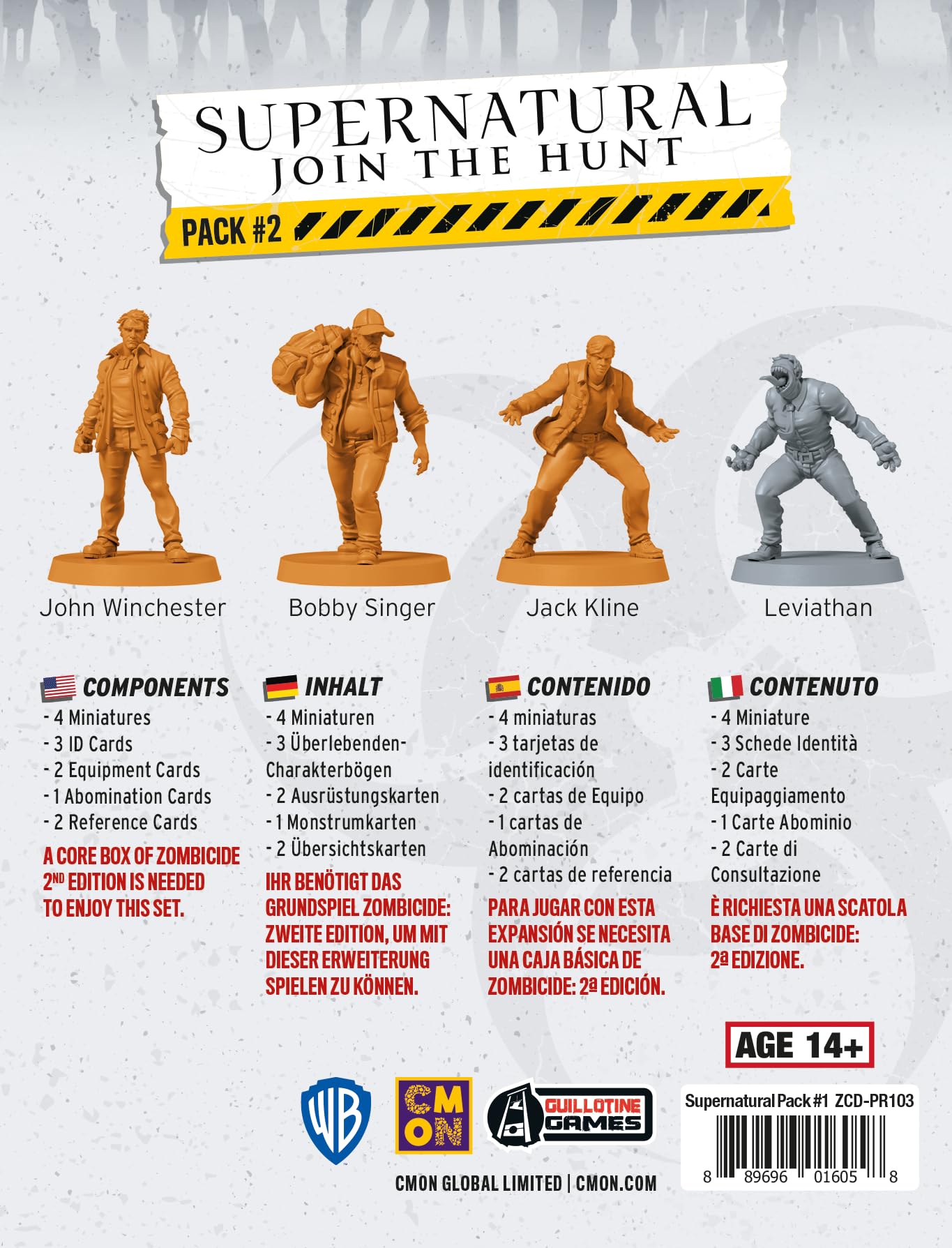Zombicide 2E: Supernatural Character Pack #2 - Expansión Multilenguaje (Incluye Español)