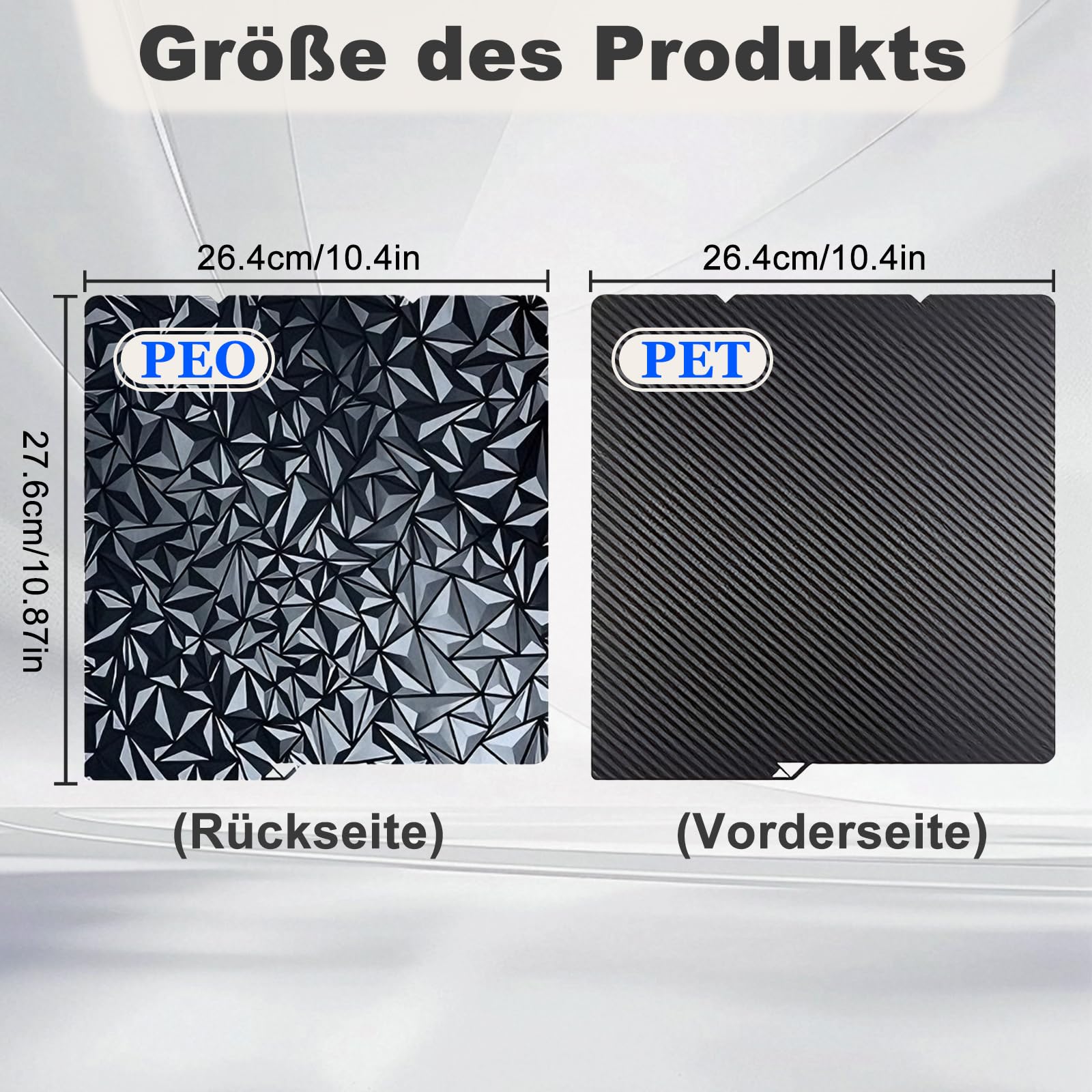Placa de impresión texturizada doble cara PEO+PET para Anycubic Kobra S1/S1 Combo - 264x276mm Placa de impresión de doble recubrimiento para Anycubic, plataforma flexible de acero de resorte