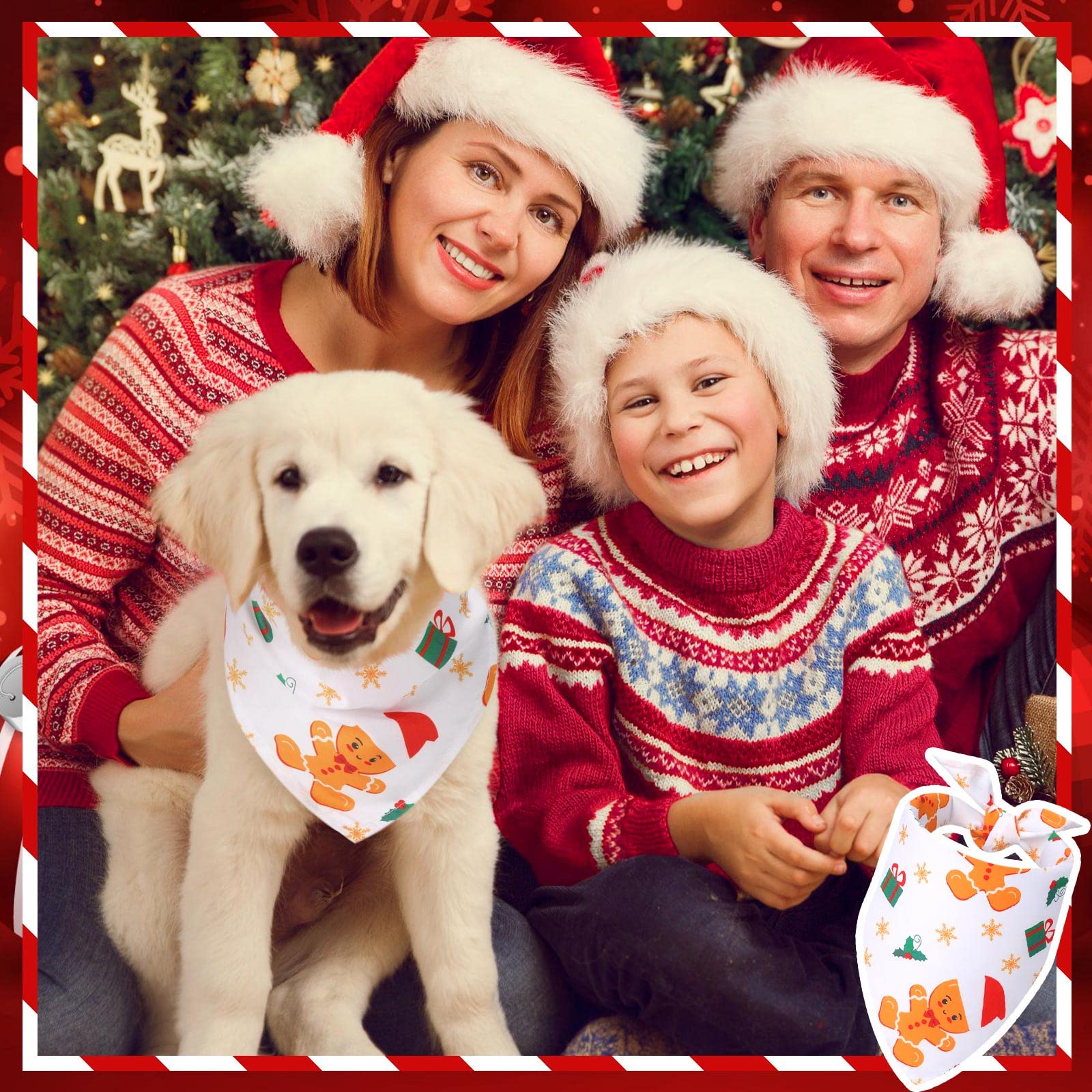 Amazon | 30ピース クリスマス 犬 バンダナ よだれかけ 三角形 犬用