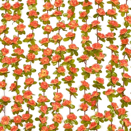 BLEUM CADE 2 guirnaldas de flores de otoño de 16.4 pies para decoración de habitaciones, lindas vides colgantes de flores falsas para decoración de