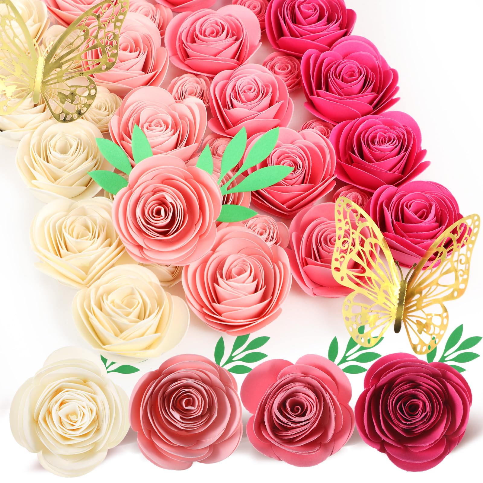Photo 1 of ***STOCK PHOTO REFERENCE ONLY***
Gilprop 36 Pcs 3D Rolled Artificial Roses Paper Flowers for Crafts Graduation Cap Decoration Wall Decor Mini Crafts DIY Gift for Graduation Wedding Shadow Box Frame Cake Topper (Dark Pink)