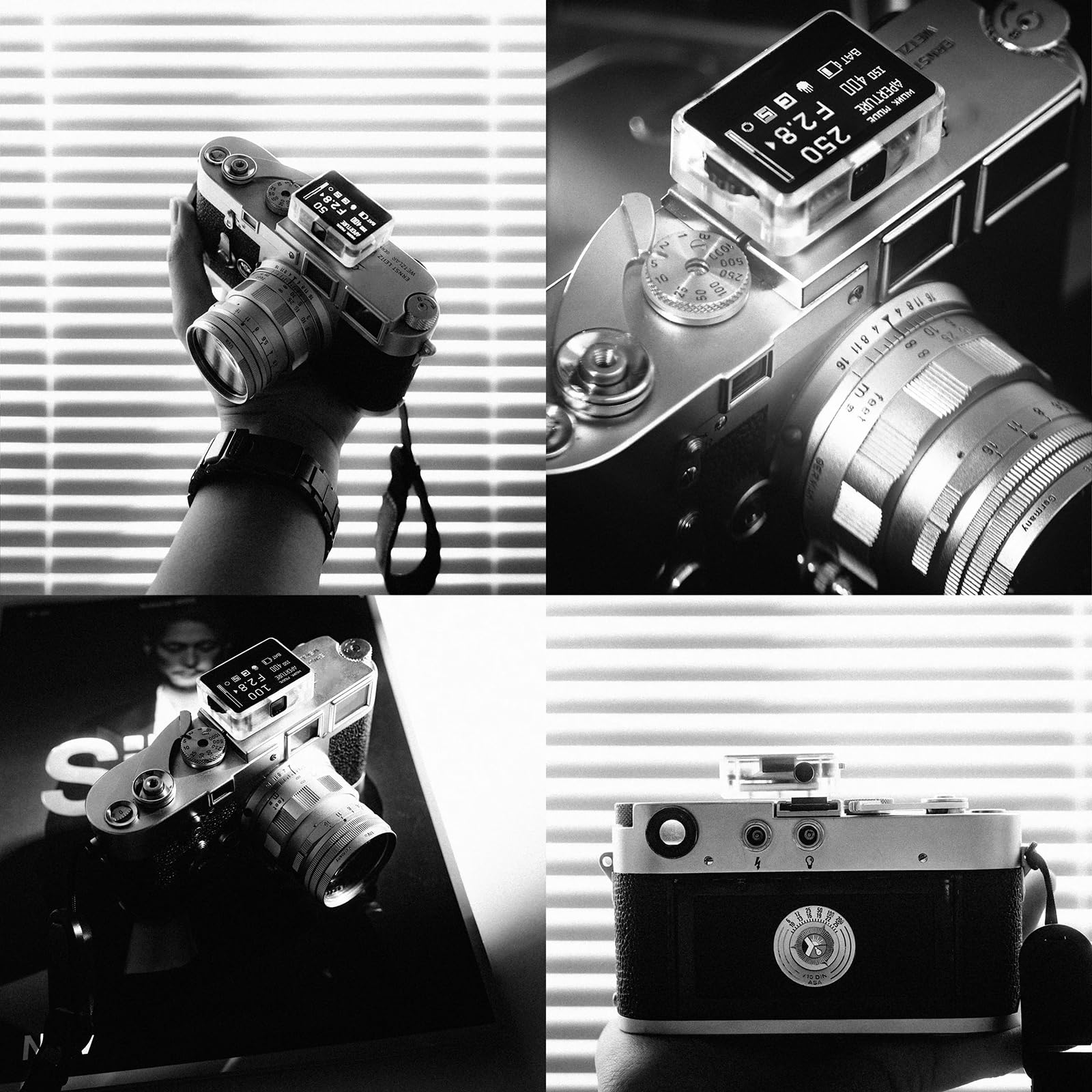 Miernik światła fotograficznego – cyfrowy miernik ekspozycji z dużym ekranem OLED, uchwyt na zimną stopkę, akumulator, idealny do kamer filmowych