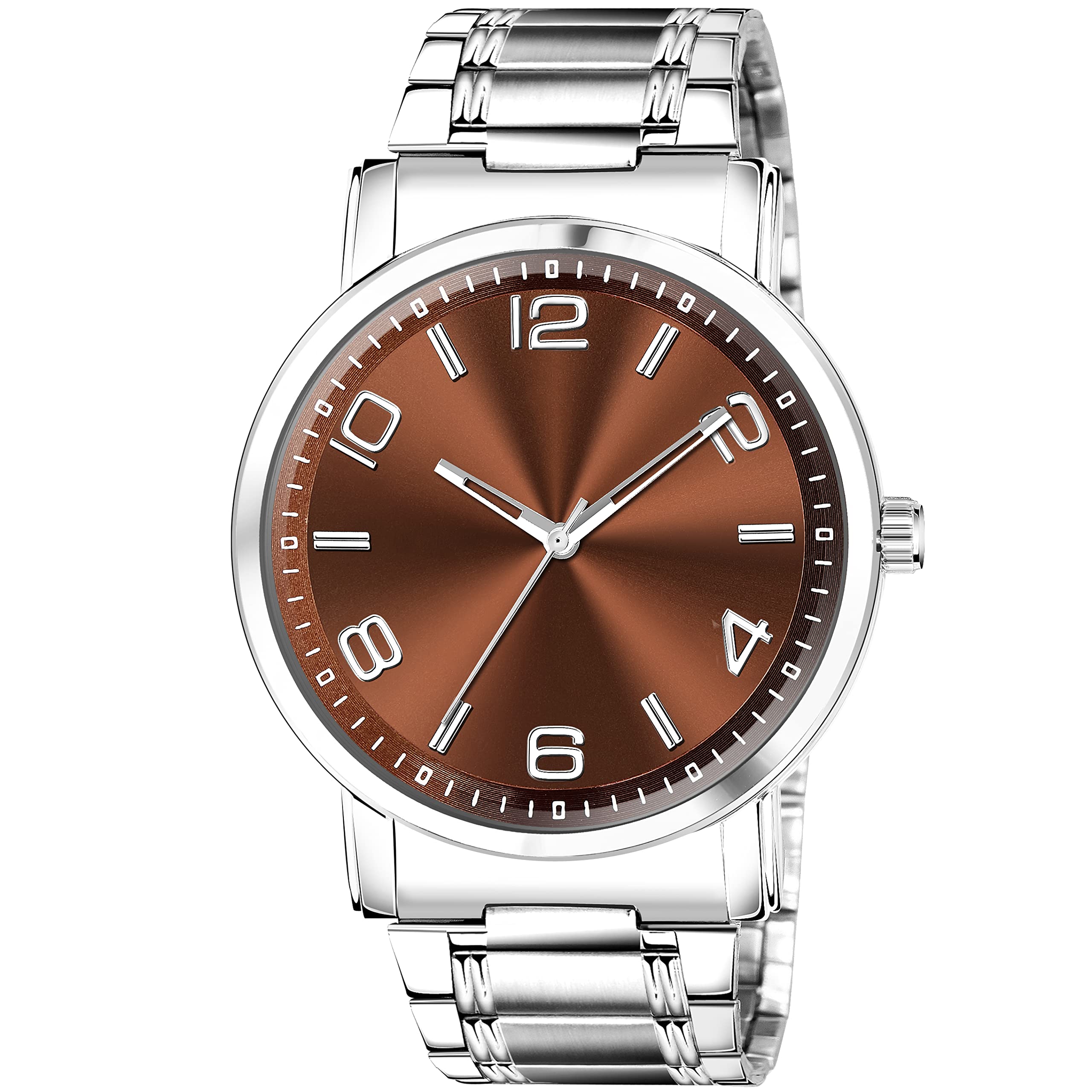 GOLDENIZE FASHION Branded Stylish Stainless Steel Mens & Boys Wrist Watch (Brown) (B0B92Q3KLL) Amazon Price History, Amazon Price Tracker