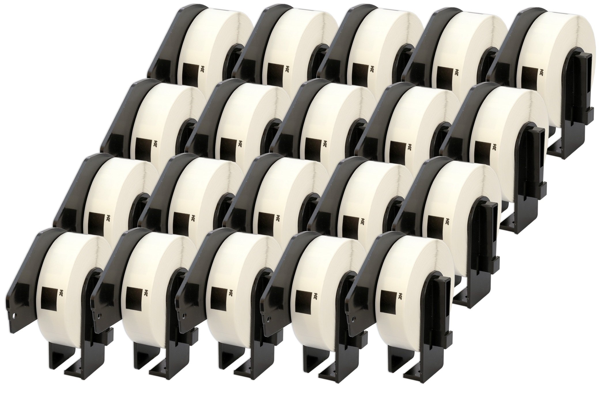 20 Rotoli DK11204 DK-11204 17mm x 54mm Etichette adesive compatibili per Brother P-Touch QL-500 QL-570 QL-700 QL-800 QL-810W QL-820NWB QL-1050 QL-1060N QL-1100 QL-1110NWB (400 Etichette per Rotolo)