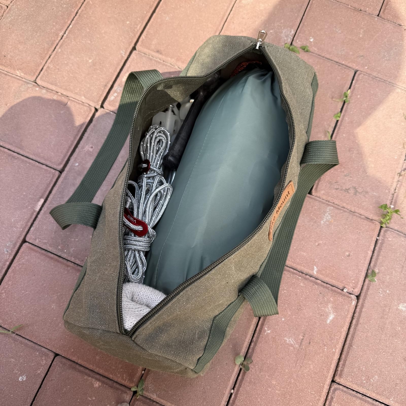 Bolsa De Herramientas De Lona Con Cremallera – Multifunción 36x18 Cm, Asa Resistente – Almacenamiento De Hardware Y Jardín – Color Amarillo