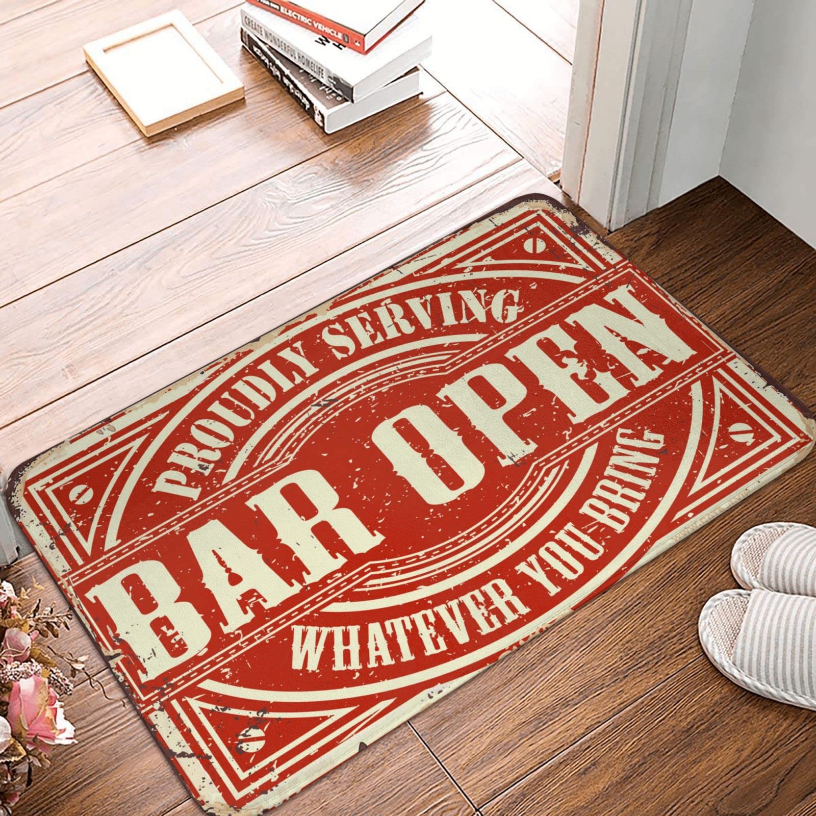 Tapis de porte entrée extérieure 50x80 anti-salissure pour maison propre