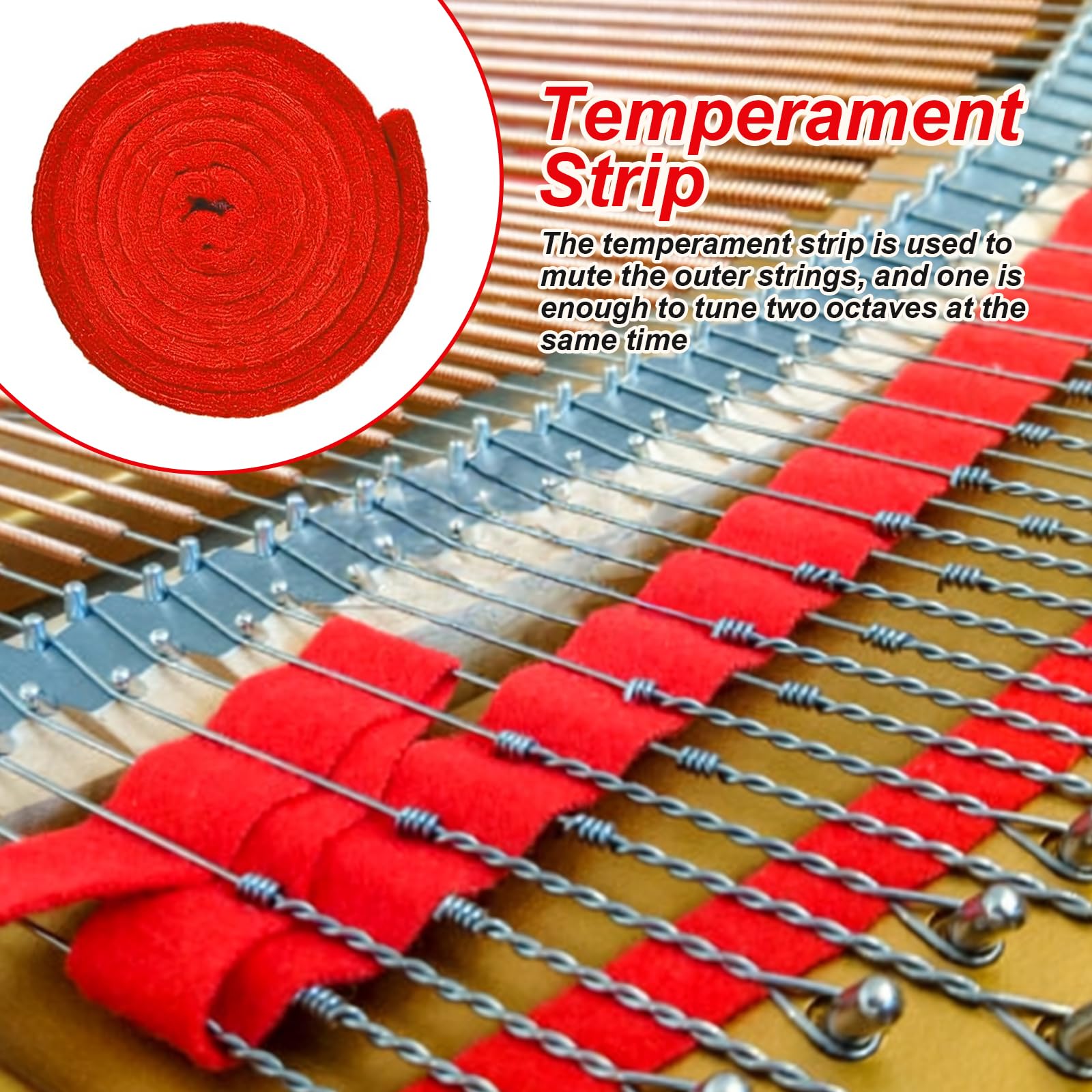 8 PièCes Kit D'Accordage Piano - Clé D'Accord Piano - Kit De RéGlage Piano Professionnel -Outil D'Entretien Piano,Pour Professionnels Et Amateurs, Pianos Droits Et à Queue