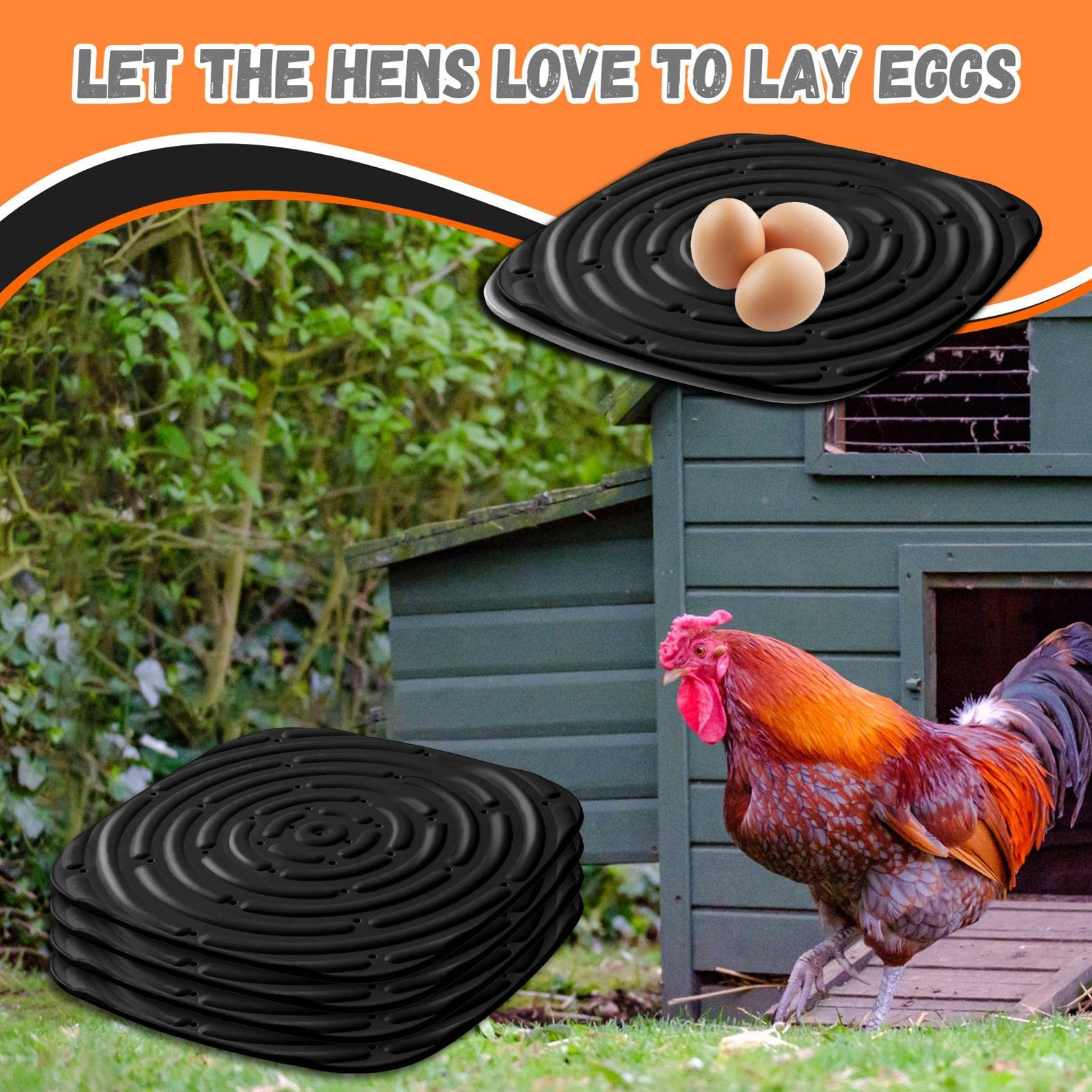 Tapis De Nidification Pour Poules - Lot De 4 - Réutilisables Et Lavables - Tailles Variables (20x20 à 30x30 Cm) - Pour Poulailler Intérieur/extérieur