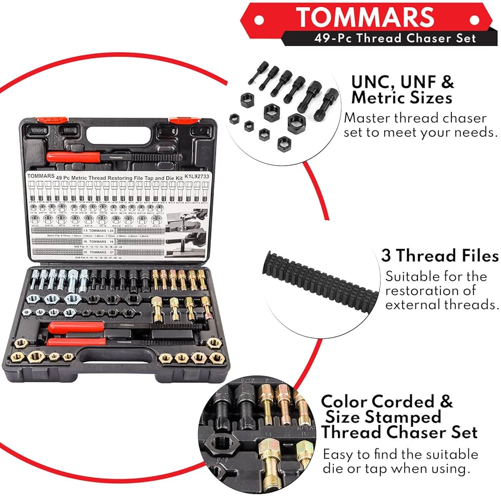 Amazon.co.jp: TOMMARS 49ピース スレッドチェイサーセット 修理