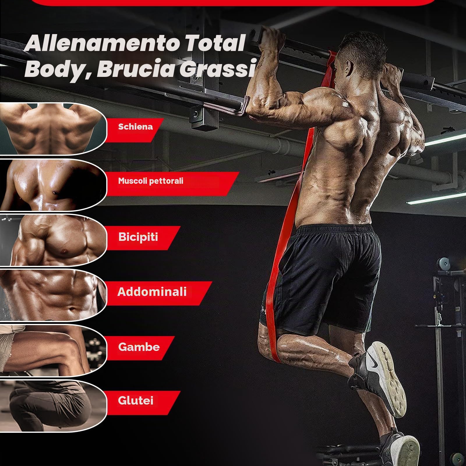 PUWOWYE Elastici Fitness, Elastico Fitness con Ancoraggio Porta, Maniglia e Copertura Protettiva, Elastici Palestra Bande Elastiche Fitness per Yoga/Potenziamento Muscolare/Allenamento Della Forza