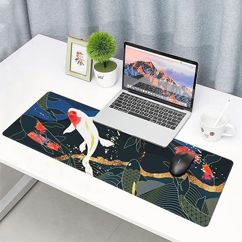 Miniatura 8 de Alfombrilla de mouse grande para escritorio, regalos divertidos, alfombrilla de mouse japonesa para juegos de peces koi, XL, alfombrilla de teclado