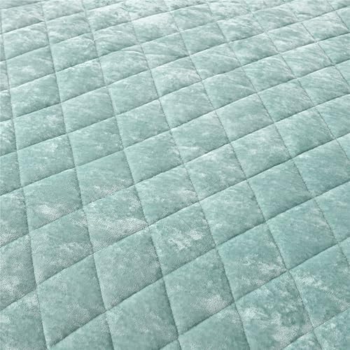 Miniatura 5 de Fredsure Juego de edredón de terciopelo envejecido, 3 piezas verde salvia, tamaño King, cara de terciopelo envejecido y reverso de microfibra