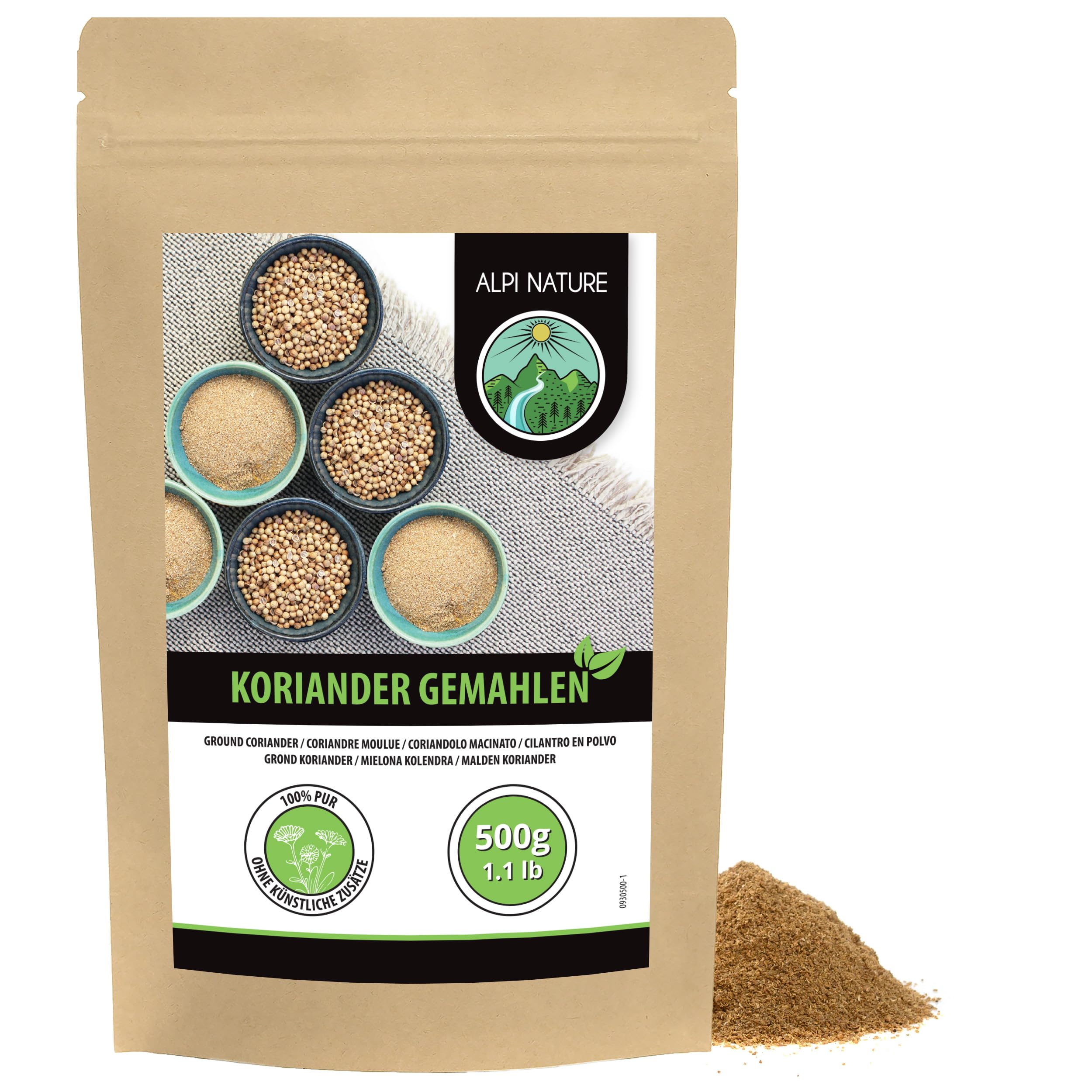 Kolendra mielona (500 g), kolendra w proszku, mielona kolendra, 100% naturalna czysta, nasiona kolendry w proszku, naturalne, bez dodatków
