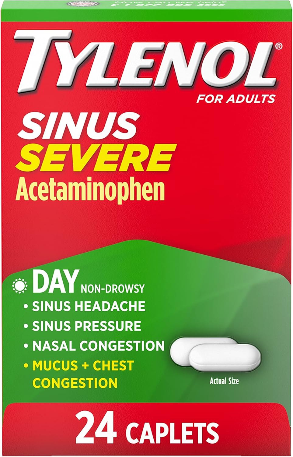 Tylenol Sinus Severe Daytime Caplets with Acetaminophen